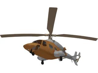 Bell 2201 Helicopter 3D Model