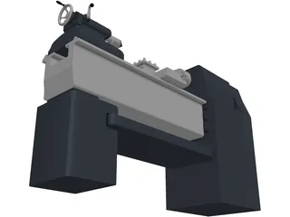 Industrial Lathe 3D Model