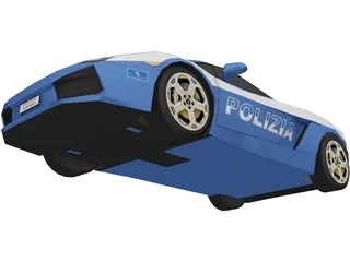 Lamborghini Gallardo Italian Police 3D Model