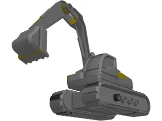 Toy Excavator 3D Model