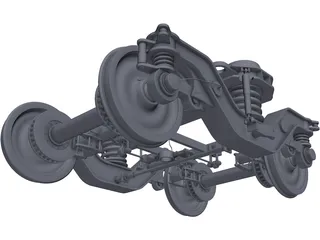 Y32 Fiat Train Bogie 3D Model