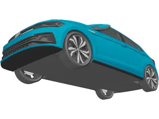 Volkswagen Polo R-line DSG (2018) 3D Model
