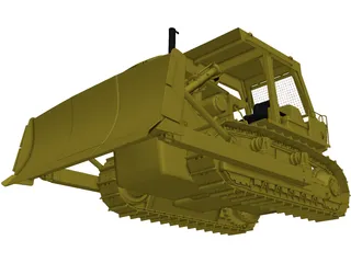 Caterpillar D7G Crawler Dozer (1989) 3D Model