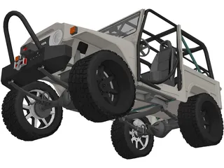 Toyota Land Cruiser FJ40 [Tuned] 3D Model