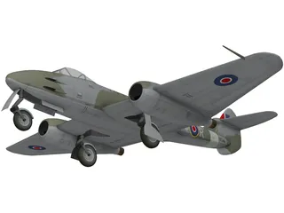 Gloster Meteor 3D Model