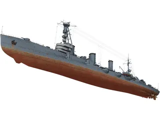Krasny Krym Soviet Cruiser 3D Model