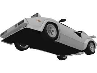 Lamborghini Countach 5000 QV (1985) 3D Model