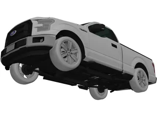 Ford F-150 Regular Cab XL (2014) 3D Model