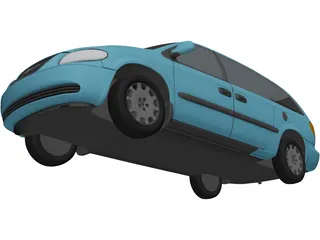 Chrysler Town & Country LX (2002) 3D Model