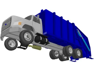 Garbage Truck 3D Model