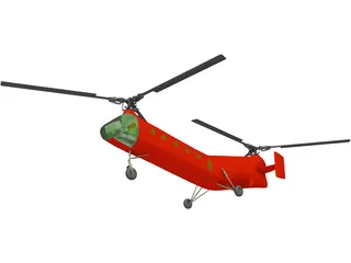 Piasecki H-21 / CH-21B Workhorse 3D Model