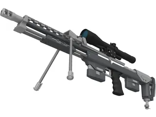 DSR-1 Accuracy International Sniper Rifle (AISR) 3D Model