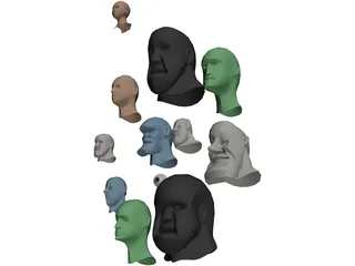 Heads 3D Model