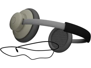 Walkman Stereo Headphones 3D Model