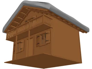 Timber Ski Chalet 3D Model