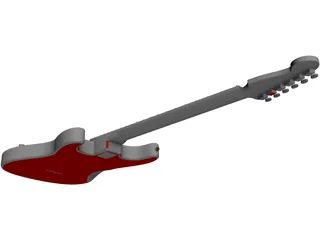 Fender Stratocaster Guitar 3D Model