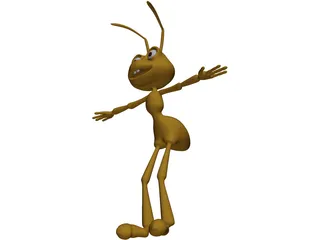 Cartoon Ant 3D Model