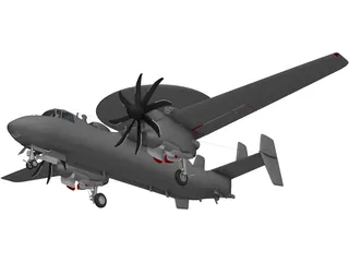 Grumman E-2C Hawkeye 3D Model