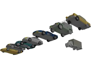 Cars Pack 3D Model