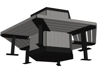 Hexagonal Bench 3D Model