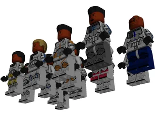 Lego Clone Troopers Mini Figures (2020) 3D Model