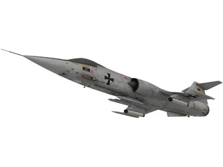 Lockheed F-104G Starfighter 3D Model