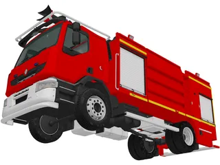 Renault Lander Fire Truck 3D Model