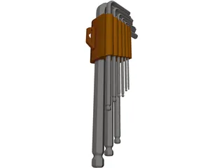 Allen Key Set 3D Model