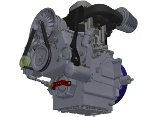 Deutz F2L511 Engine 3D Model