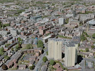 Preston City, UK (2020) 3D Model