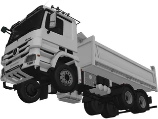 Mercedes-Benz Actros Tipper 3-axle (2011) 3D Model