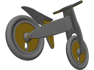 Wooden Bicycle 3D Model