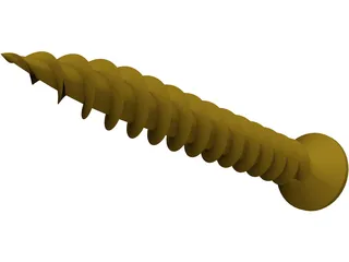 Wood Screw 3D Model