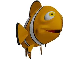 Nemo Fish Cartoon 3D Model