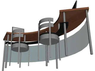 Information Desk 3D Model