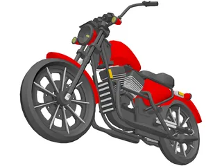 Harley-Davidson (1975) 3D Model