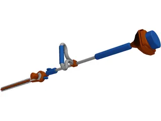 Portable Hedge Trimmer 3D Model