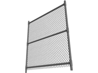 Chain Link Fence 3D Model