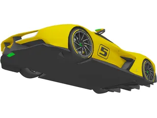 Fittipaldi EF7 Vision GT (2017) 3D Model