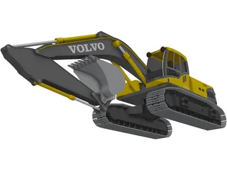 Volvo EC250 Excavator 3D Model