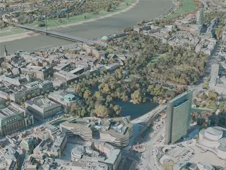 Dusseldorf City, Germany (2021) 3D Model