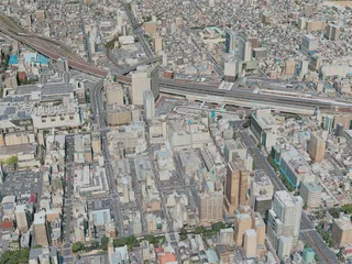 Okayama City, Japan (2021) 3D Model