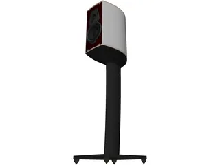 Studio Monitor Speaker with Stand 3D Model