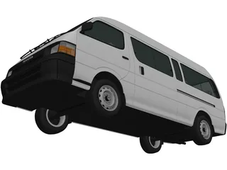 Toyota HiAce H100 Commuter (1992) 3D Model