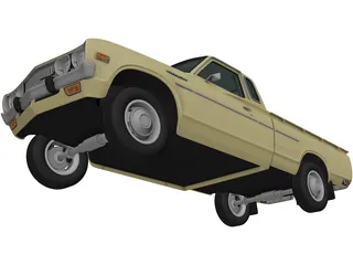 Datsun 620 KingCab (1977) 3D Model