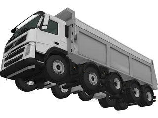 Volvo FM Truck 10x4 Dumper 3D Model