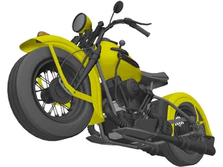 Harley-Davidson Knucklehead (1947) 3D Model