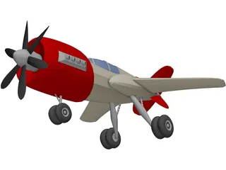 Racing Airplane 3D Model