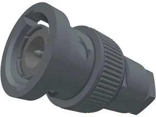 BNC Plug 3D Model