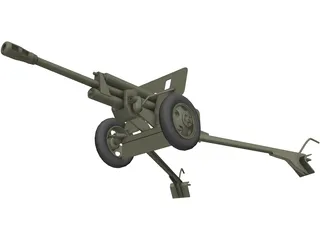 ZIS-3 WW2 Field Cannon 3D Model